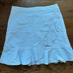 Southern Tide Light Blue Ruffled Mini Skirt
